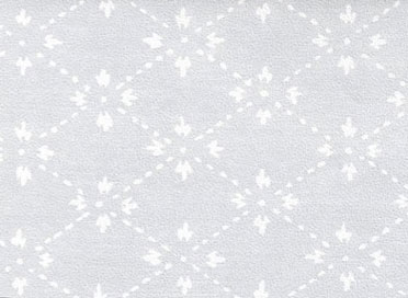 Dollhouse Miniature Wallpaper White Diamond Pattern. On Blue